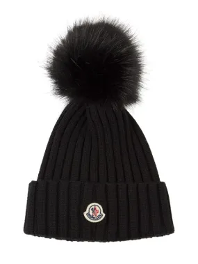 Moncler   Virgin wool beanie w/ pompom 