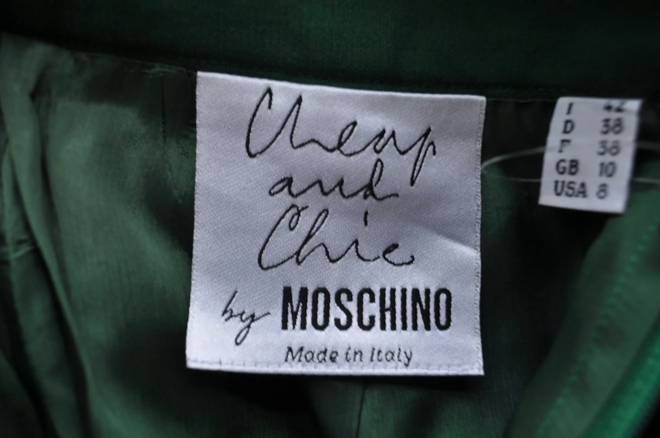 Moschino skirt with highway stitching 1980s Cheap and Chic