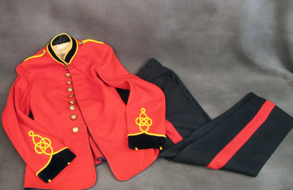 Original British WWI Royal Engineers Red Tunic and Coverall Set- Unissued