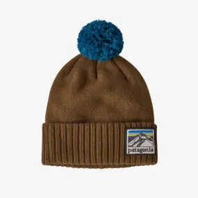 Patagonia Powder Town Beanie - Line Logo Ridge / Mulch Brown