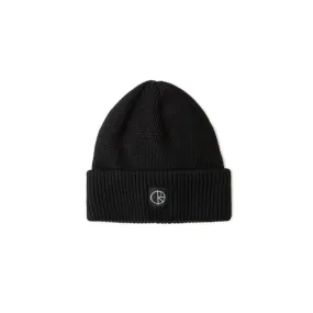 Polar Double Fold Merino Beanie - Black