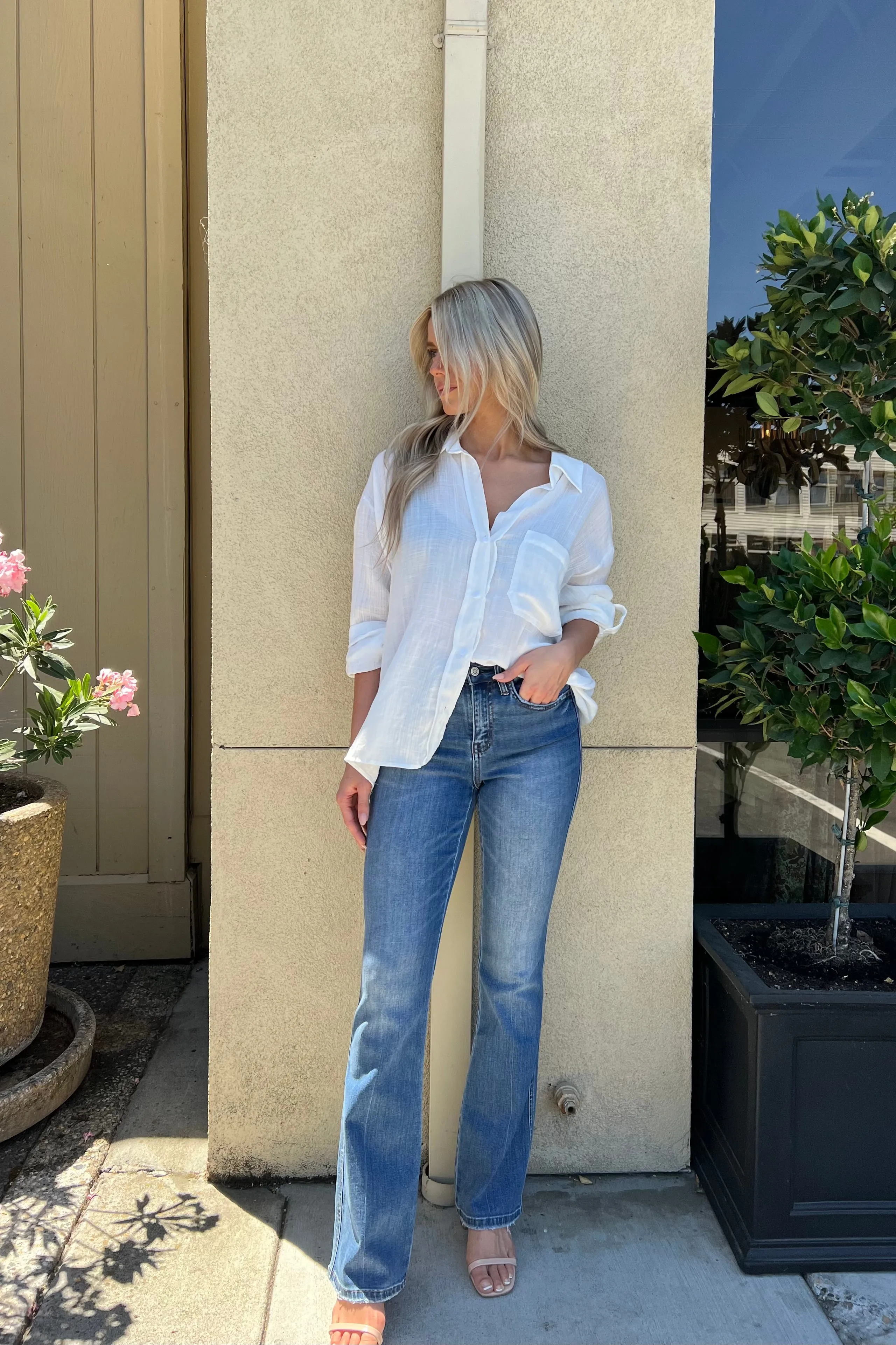 SONOMA WHITE LOOSE FIT SHIRT