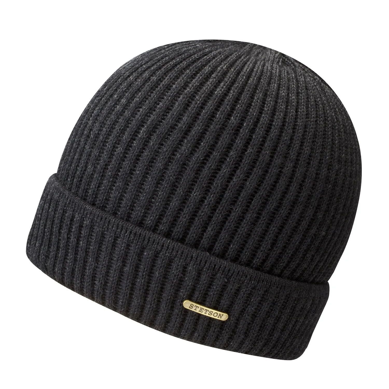 Stetson Unisex Beanie Merino Wool Black | Buy Stetson Unisex Beanie Merino Wool Black here | Outnorth