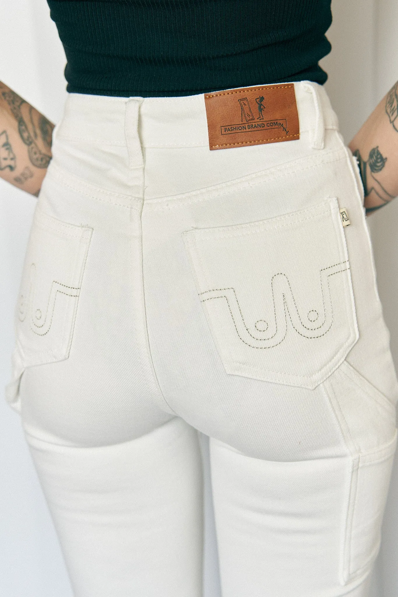 TALL Farm Nap Jeans White