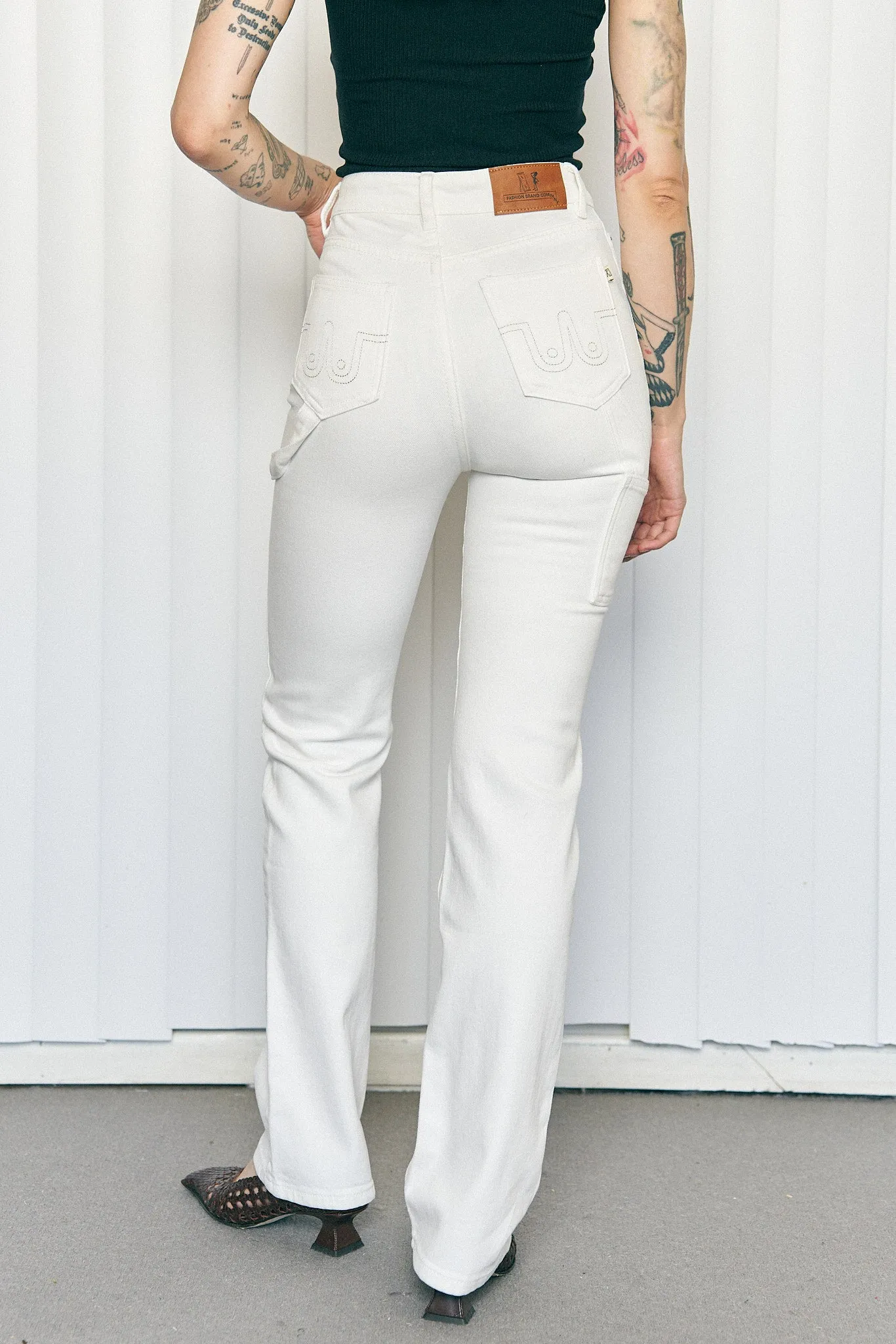 TALL Farm Nap Jeans White