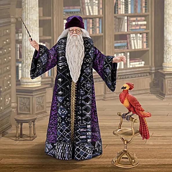 The Asthon-Drake Galleries Professor Dumbledore Poseable Portrait Figure Includes Wand and Fawkes 14-inches