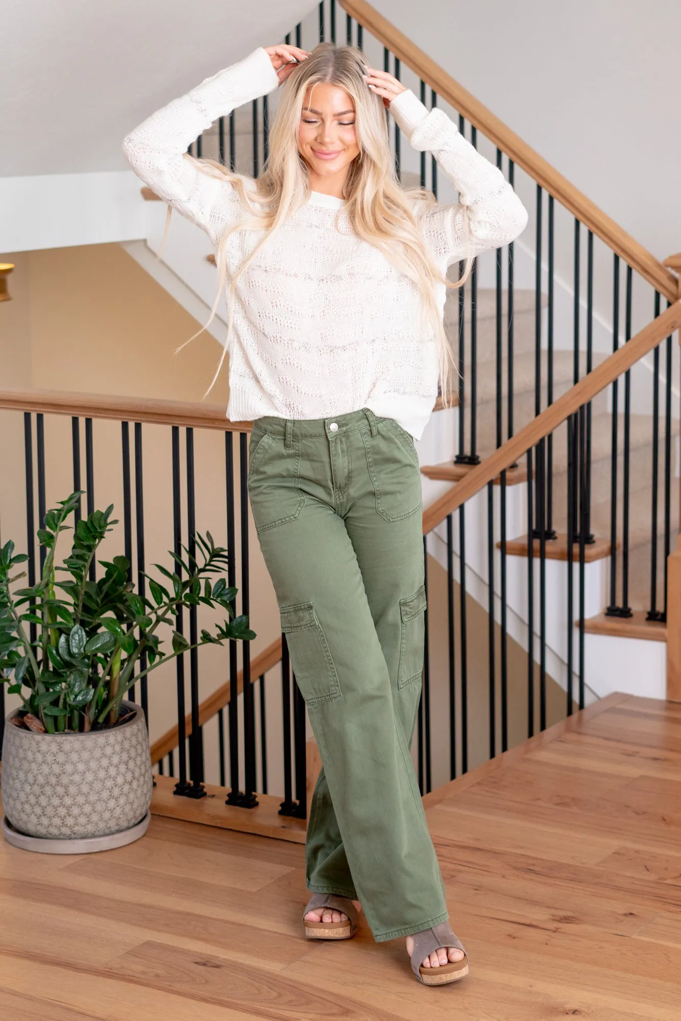 Thyme High Rise Utility Wide Leg