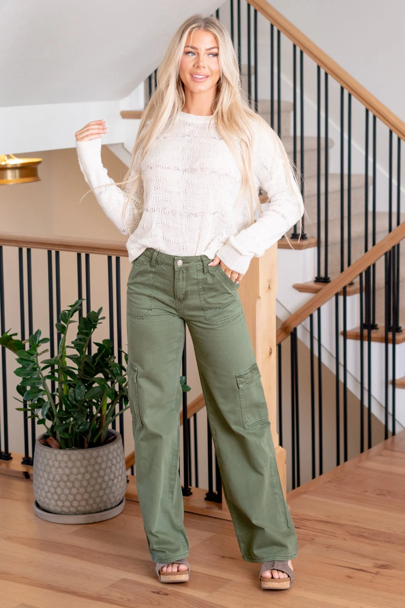 Thyme High Rise Utility Wide Leg