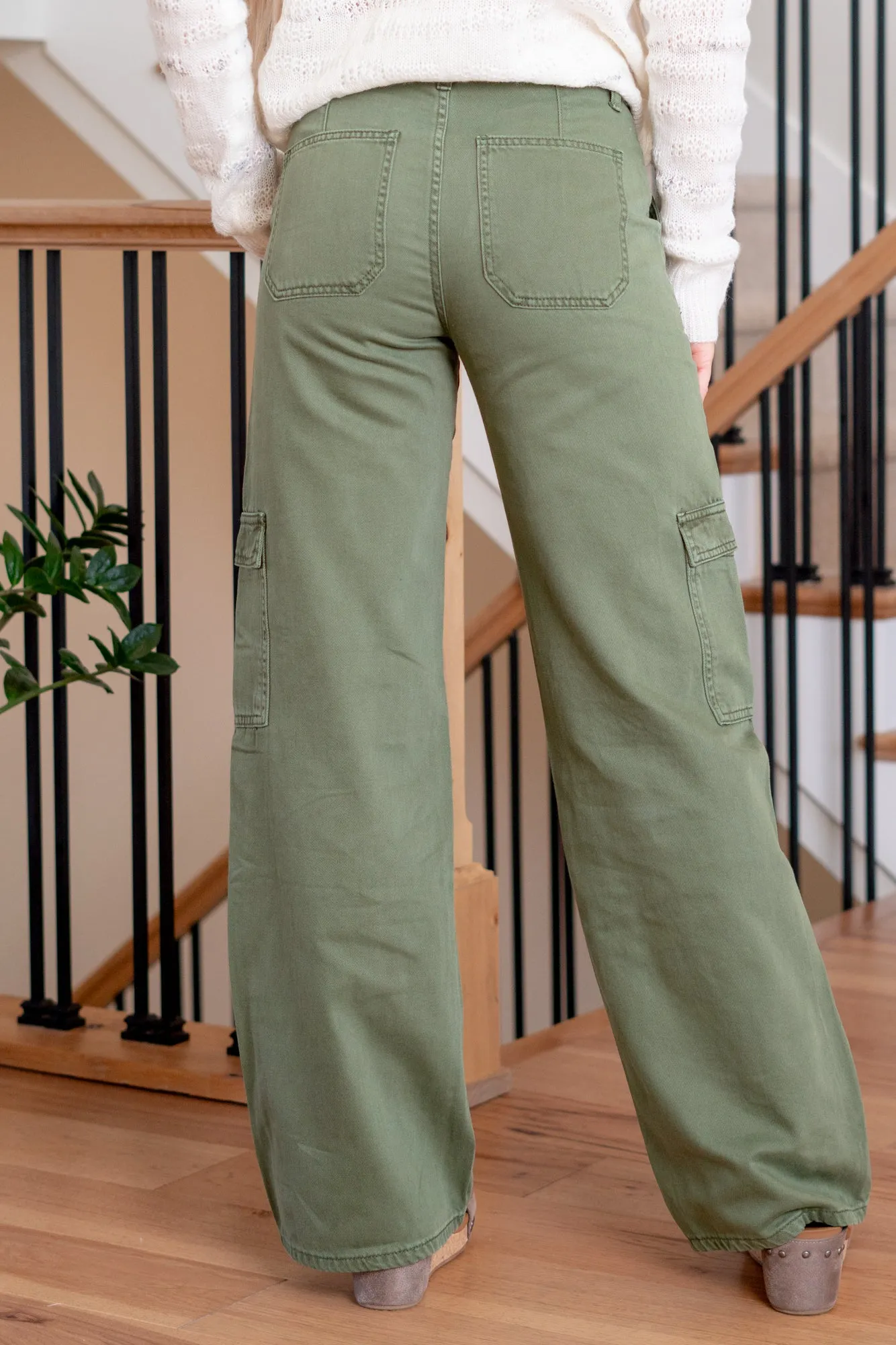 Thyme High Rise Utility Wide Leg