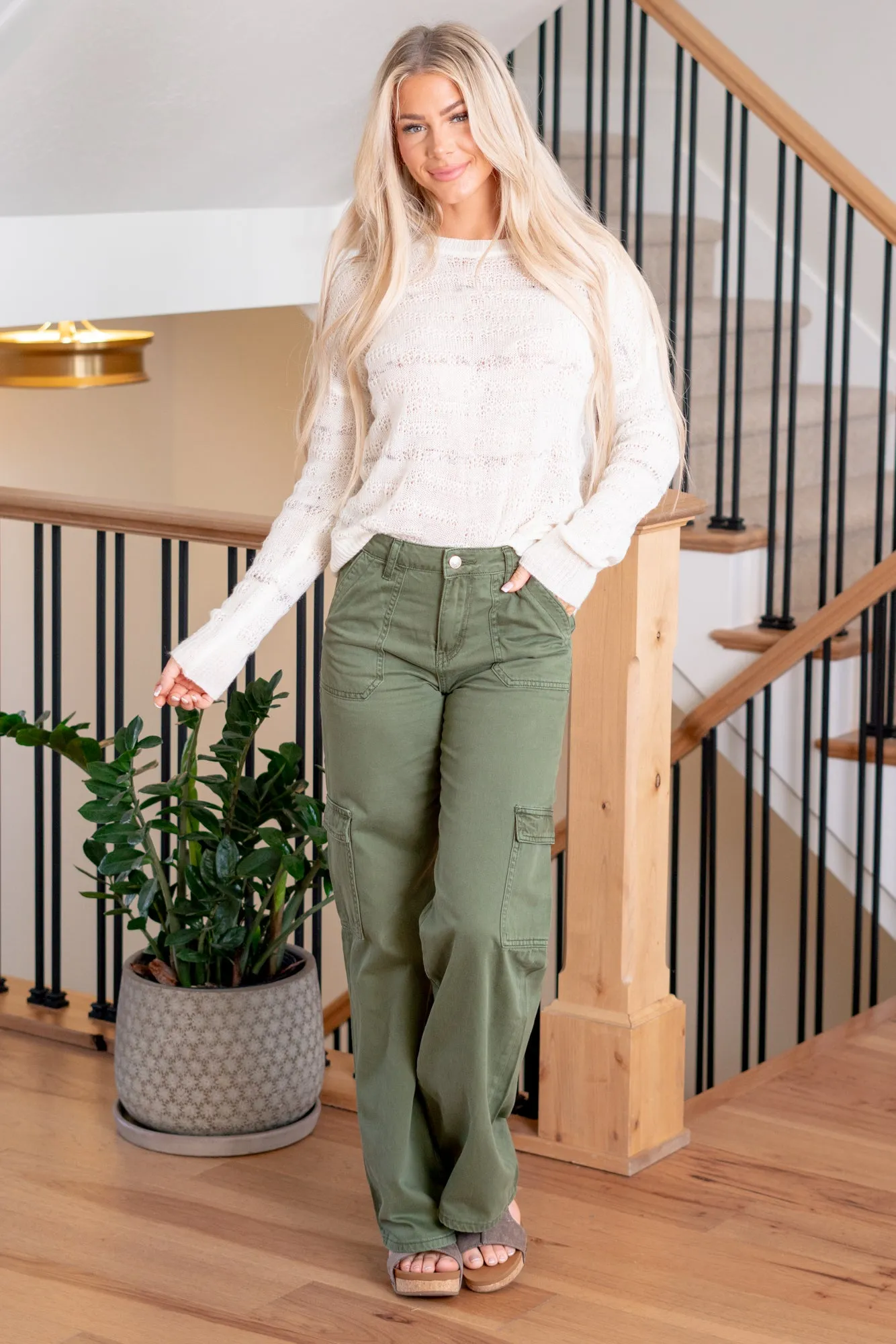 Thyme High Rise Utility Wide Leg