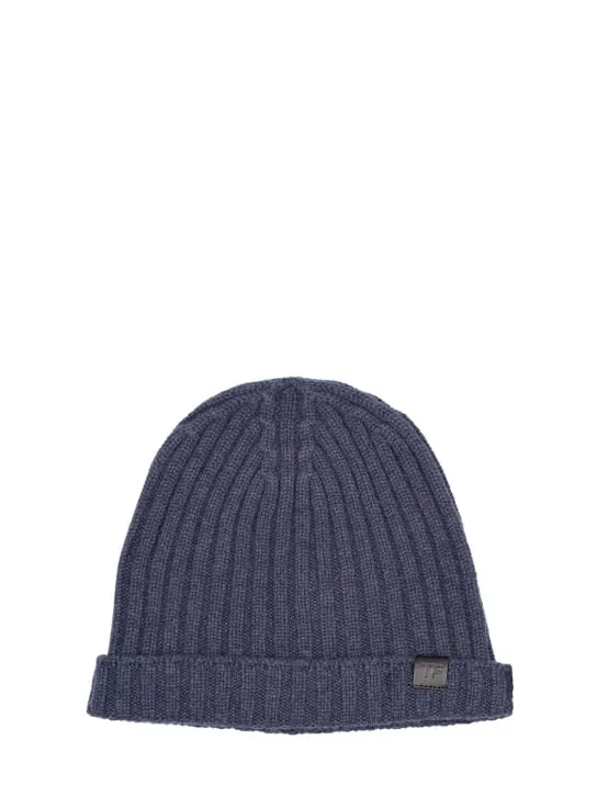 Tom Ford   Cashmere ribbed beanie hat 