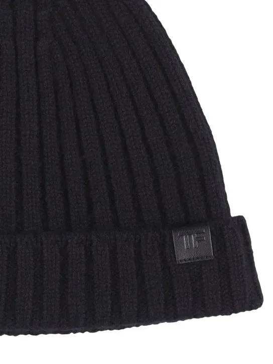 Tom Ford   Cashmere ribbed beanie hat 