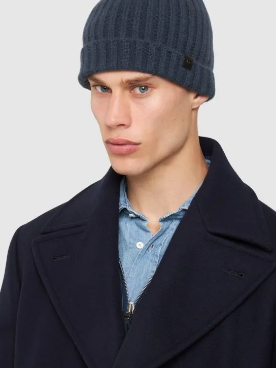 Tom Ford   Cashmere ribbed beanie hat 