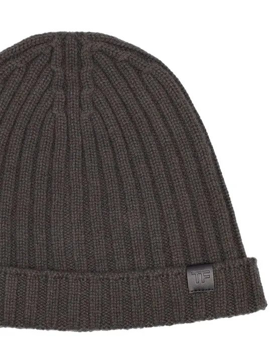 Tom Ford   Cashmere ribbed beanie hat 