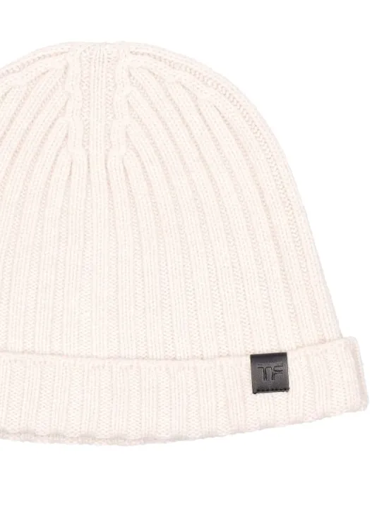 Tom Ford   Cashmere ribbed beanie hat 