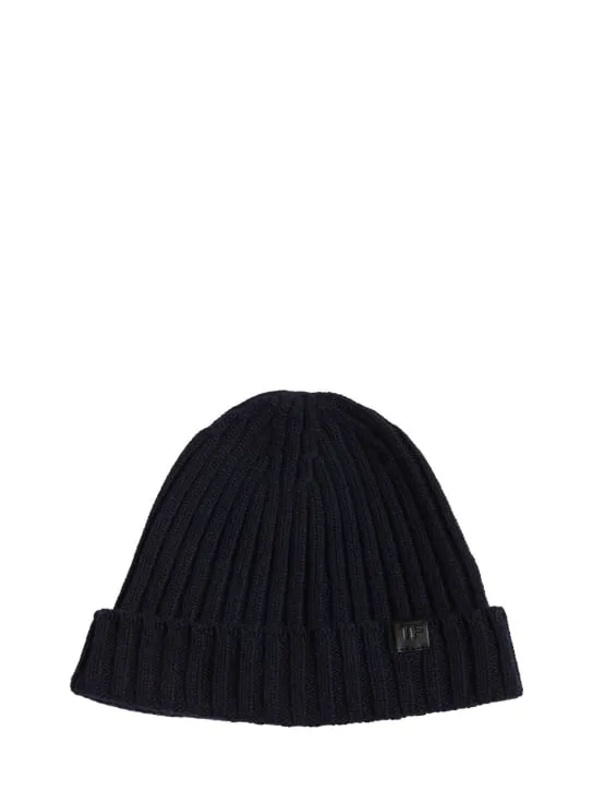 Tom Ford   Cashmere ribbed beanie hat 