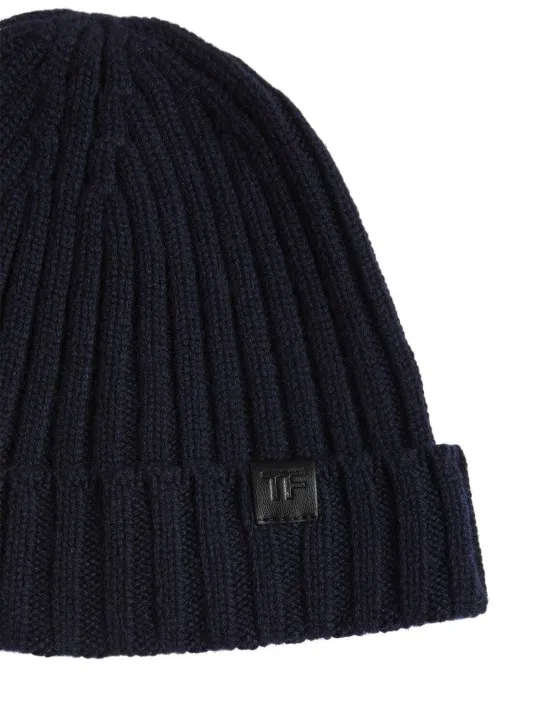 Tom Ford   Cashmere ribbed beanie hat 