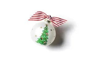 Trimmed Tree Glass Ornament