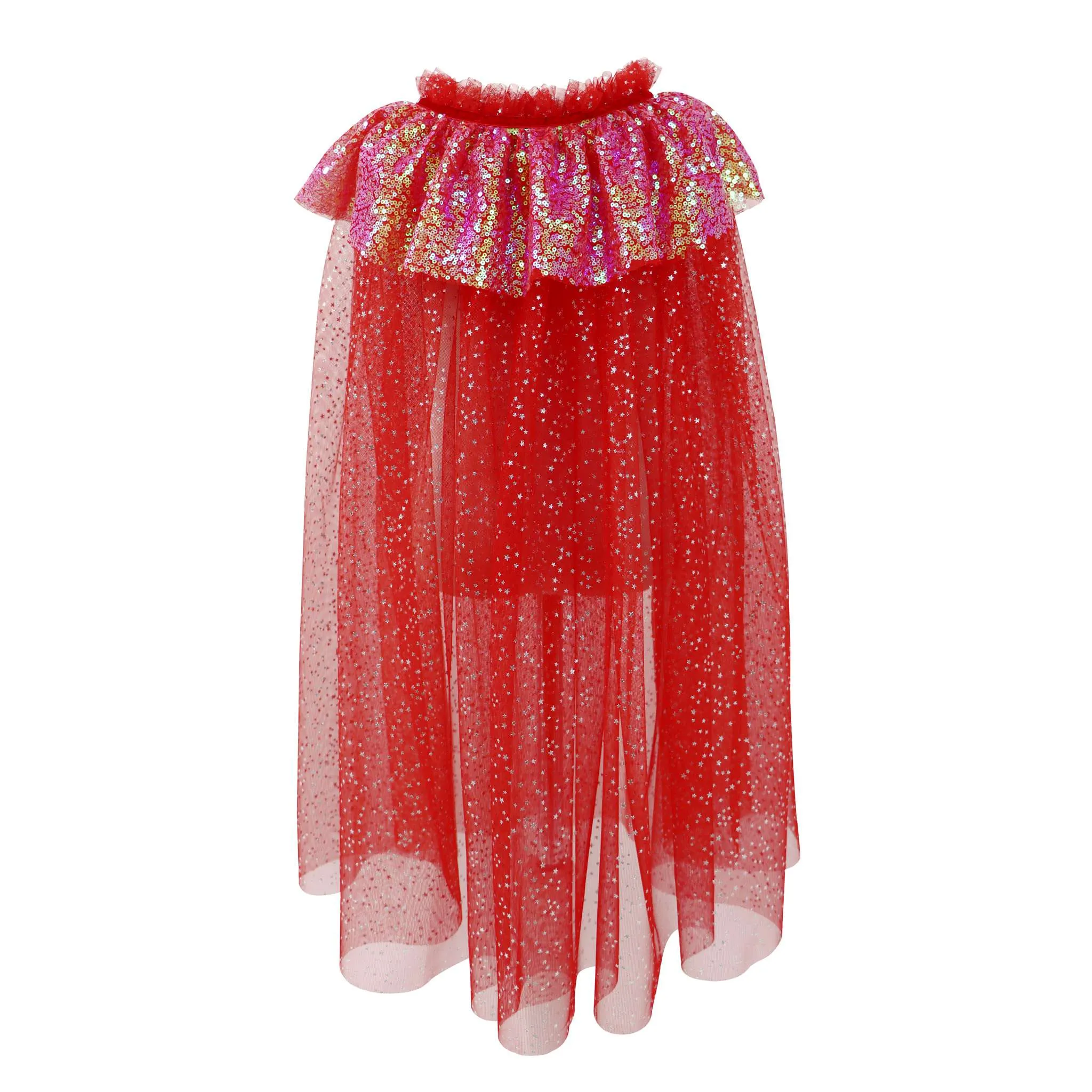 Twinkling Sequin Trim Cape