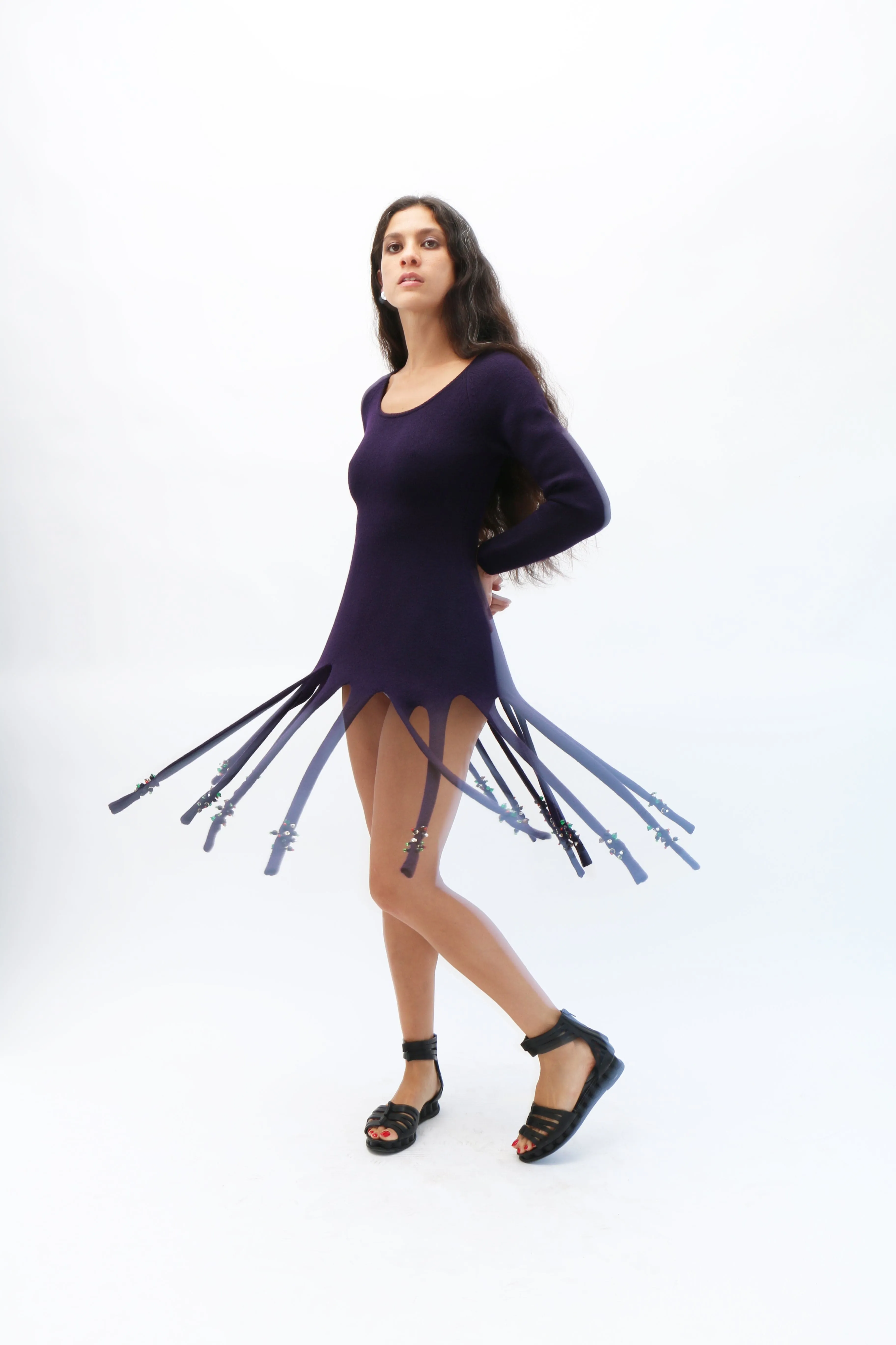 Violet Merino Wool Tunic