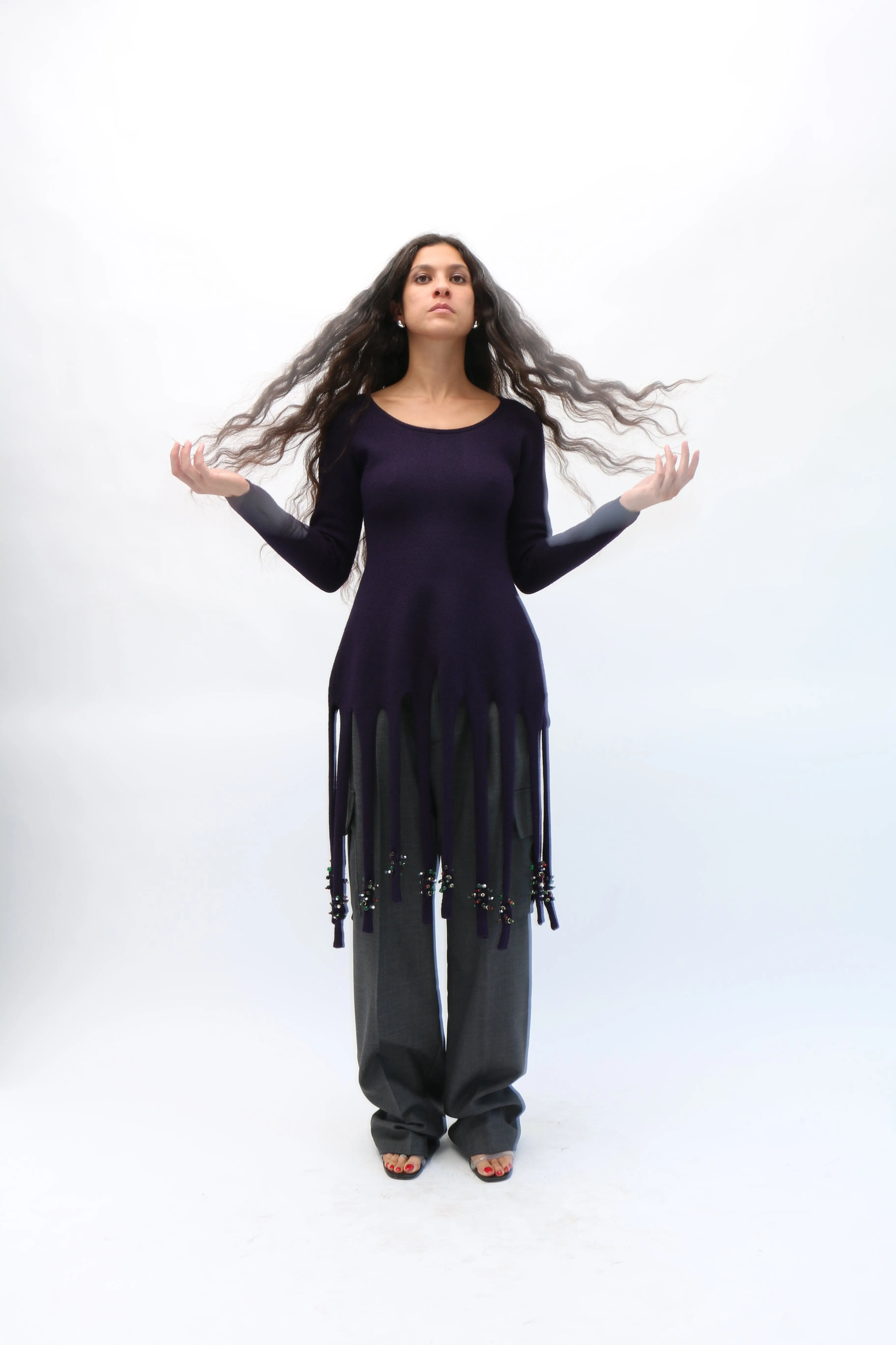 Violet Merino Wool Tunic