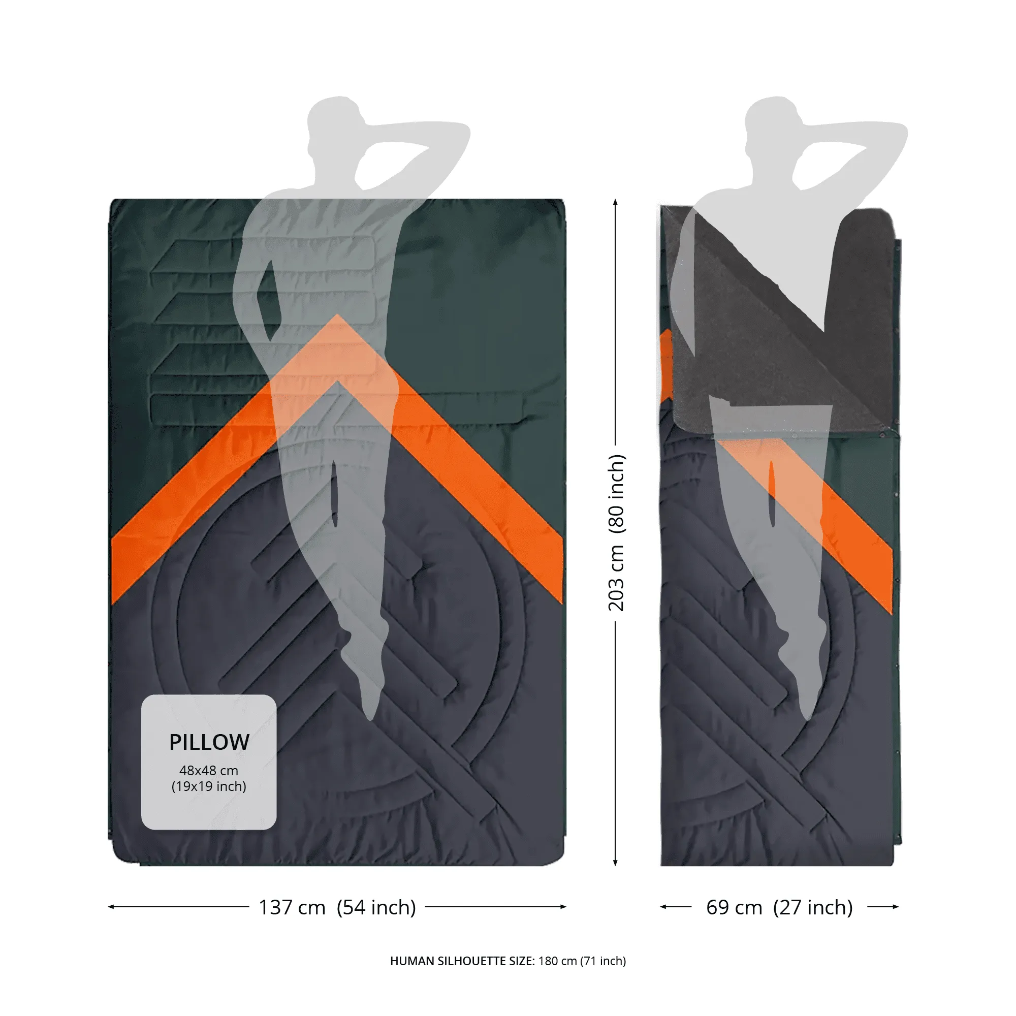 VOITED Fleece Outdoor Camping Blanket - Beams