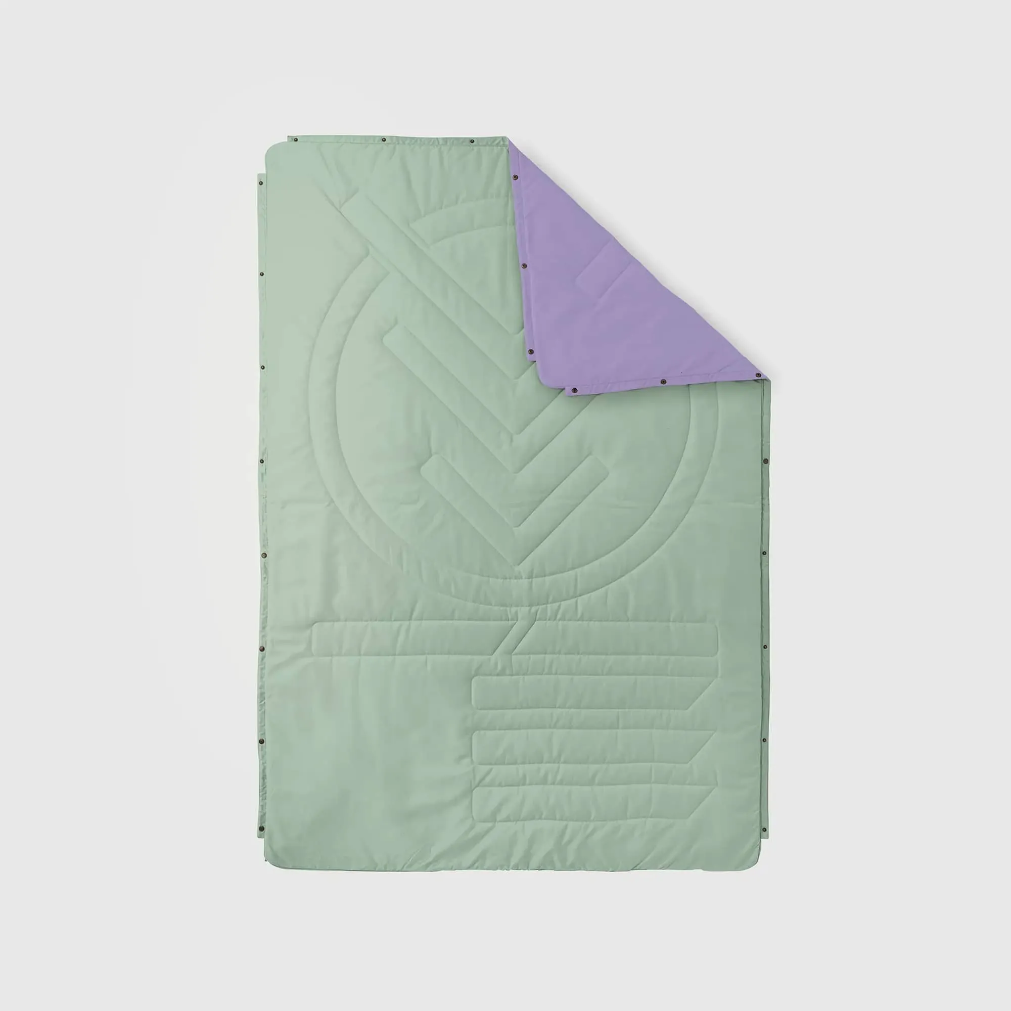 VOITED Recycled Ripstop Outdoor Camping Blanket - Cameo Green/Digital Lavender