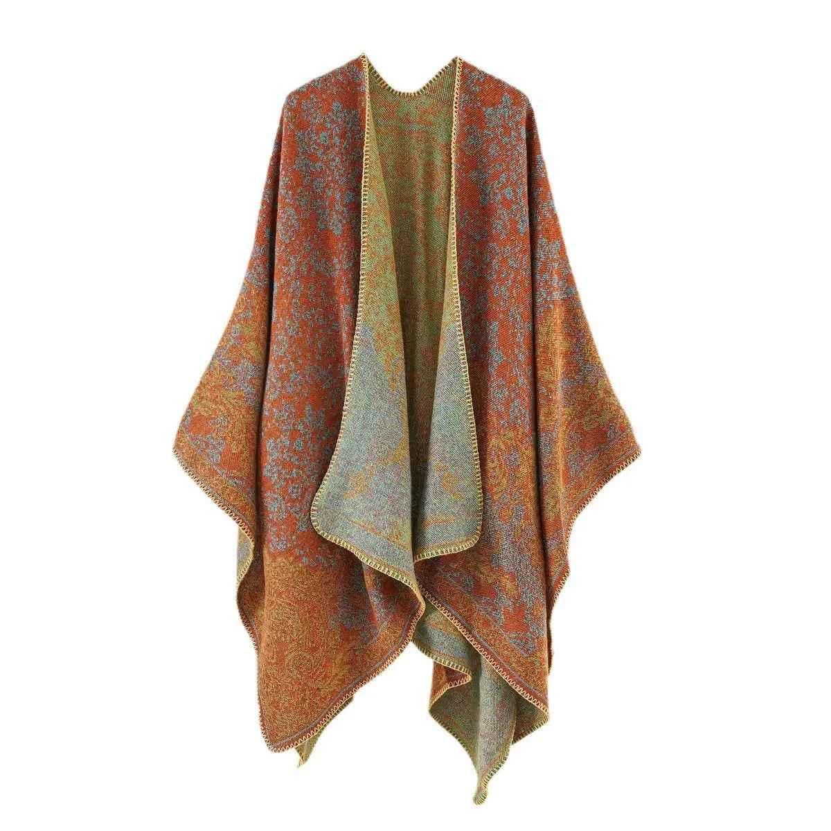 Winter Warm Ponchos and Capes for Women Shawls and Wraps, Floral Pashmina Poncho Cape