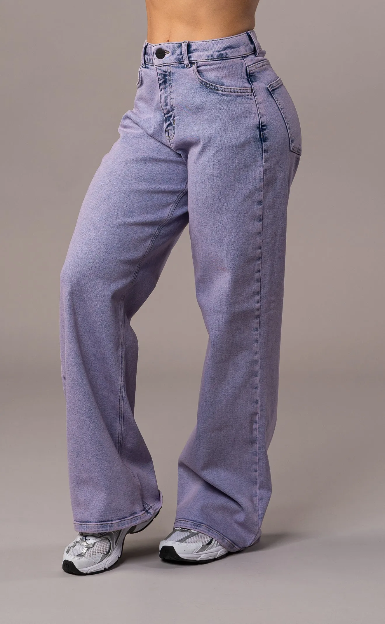 Womens Baggy Fitjeans - Marble Purple