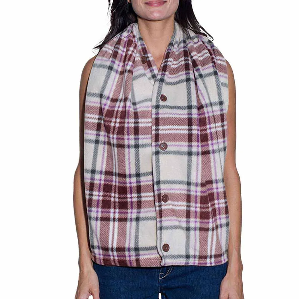 Women's Convertible Fleece Scarf & Shawl