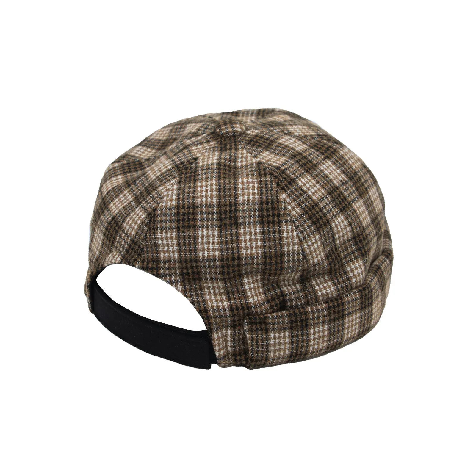 Wool Watch Cap Beanie Plaid Brimless Harbour Cuff Hat CT51166