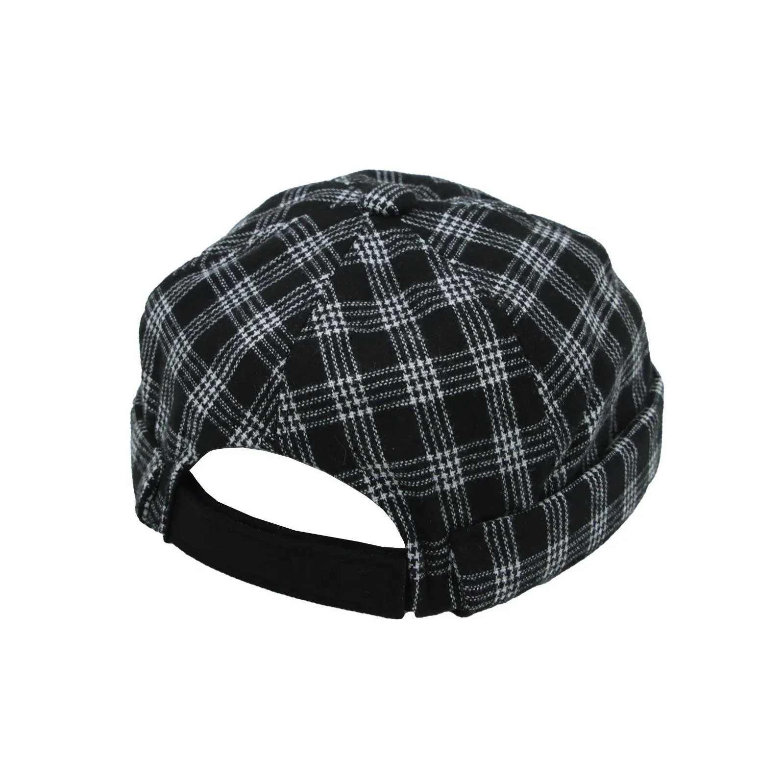 Wool Watch Cap Beanie Plaid Brimless Harbour Cuff Hat CT51166