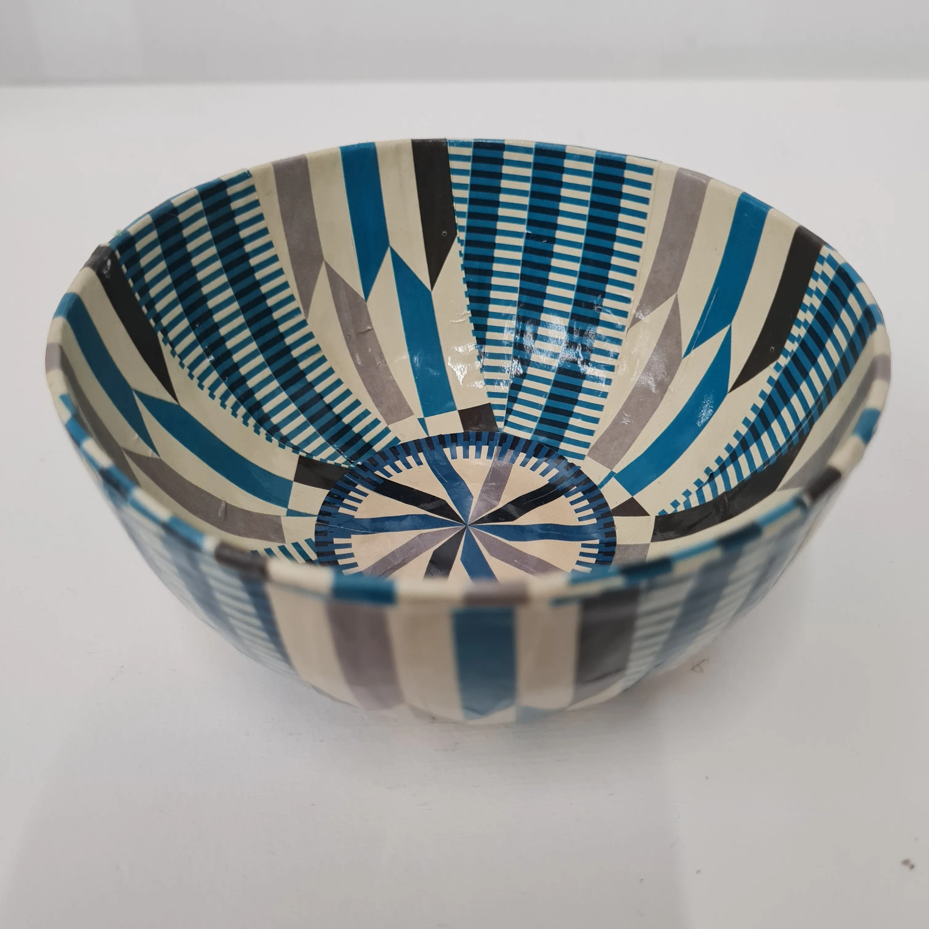 World Design Embrace Collective Paper Mache Bowls - Blue