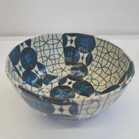 World Design Embrace Collective Paper Mache Bowls - Blue