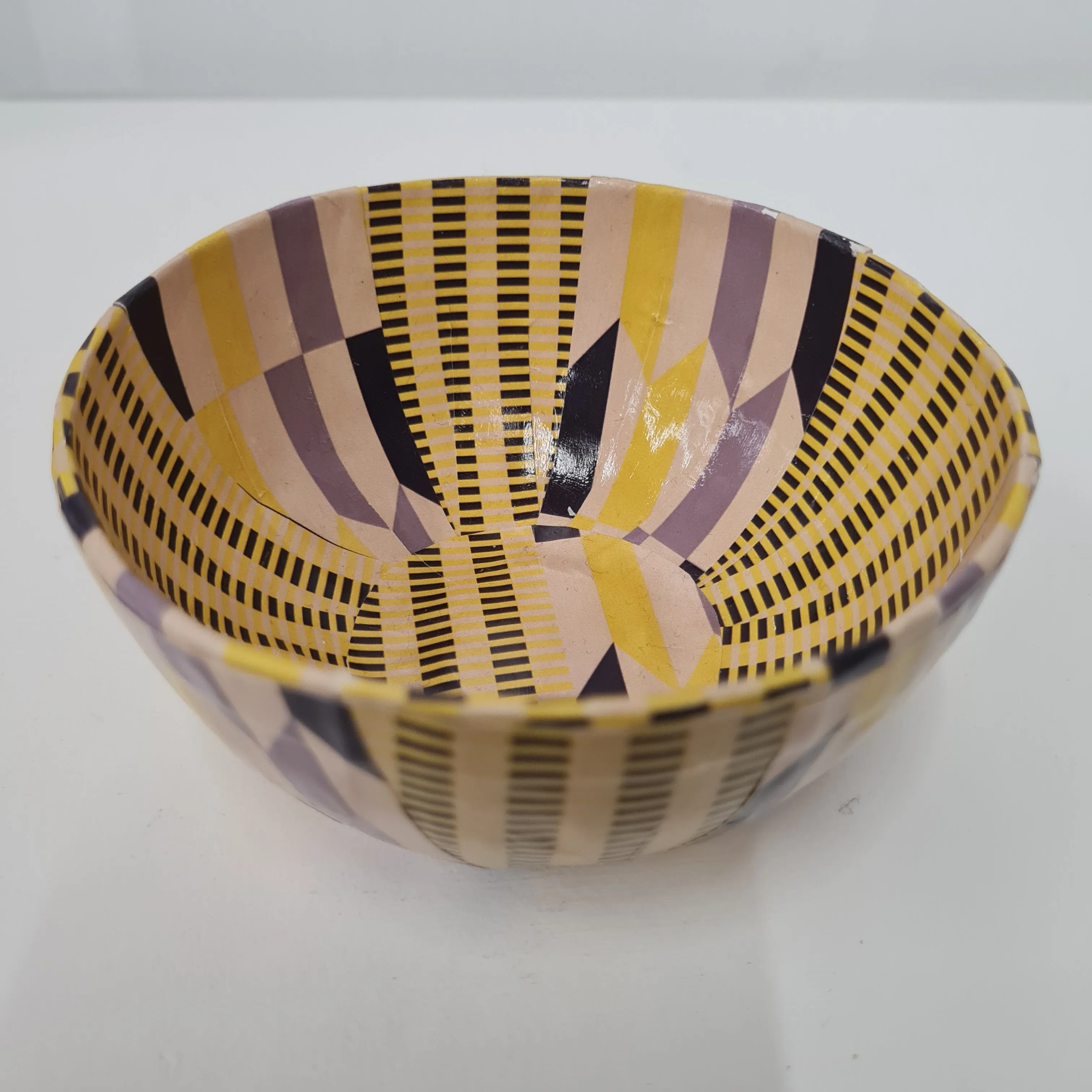 World Design Embrace Collective Paper Mache Bowls - Yellow