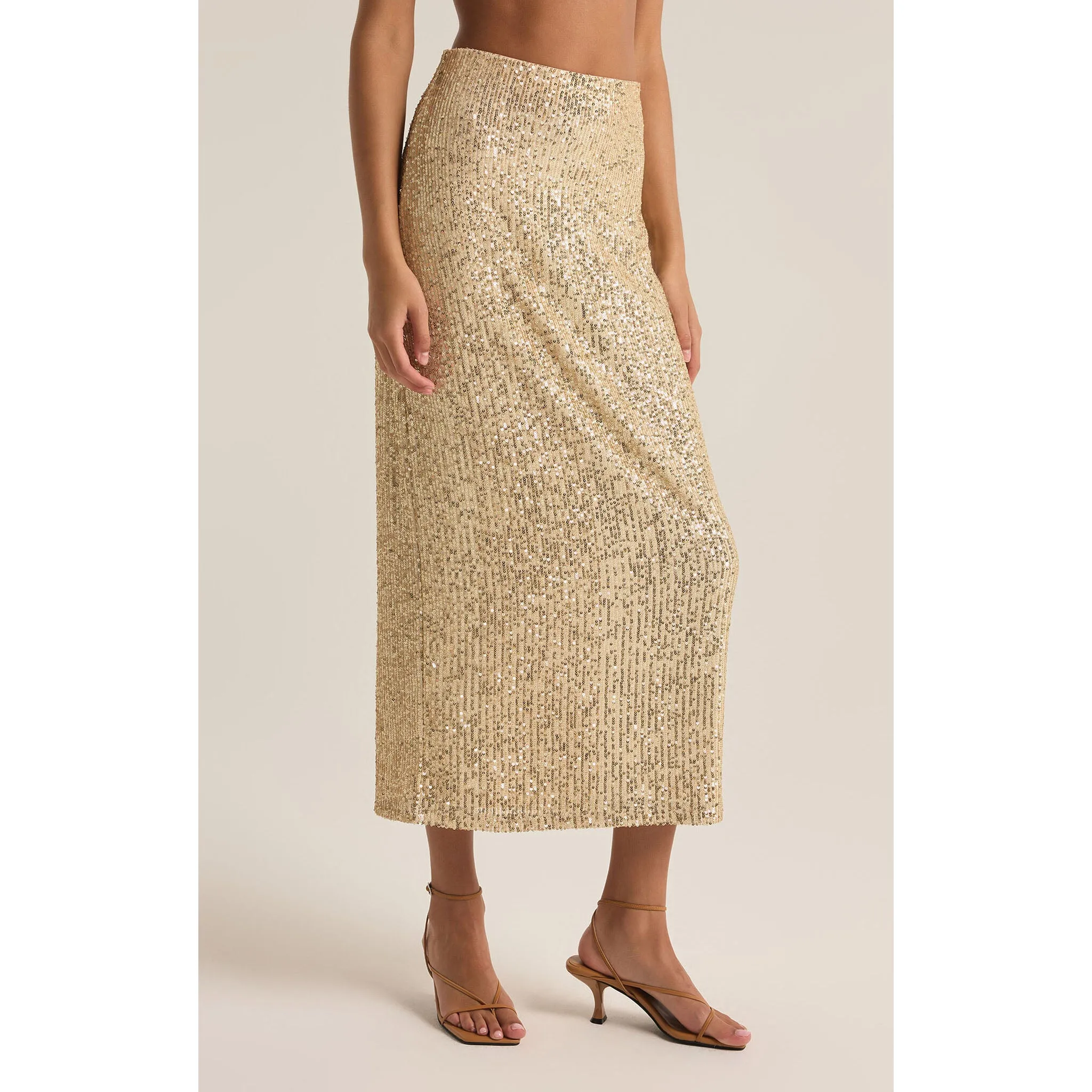 Z Supply Saturn Sequin Skirt in Champagne