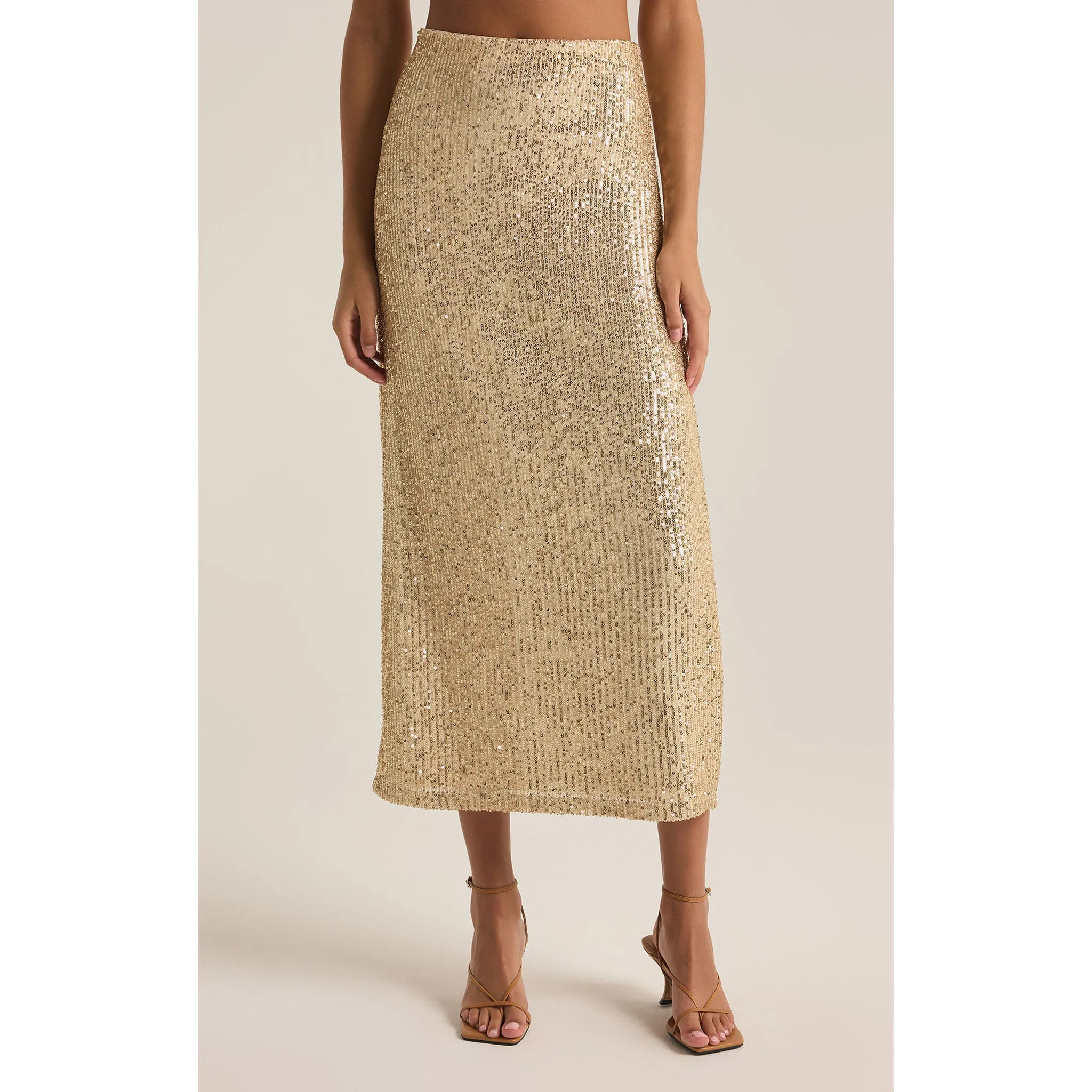 Z Supply Saturn Sequin Skirt in Champagne